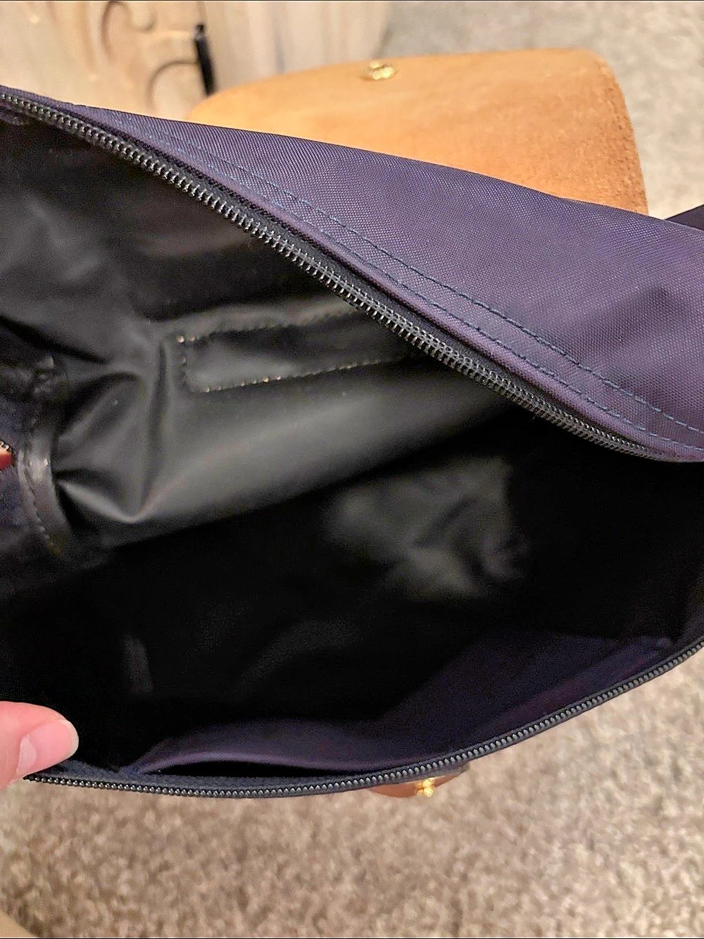 Longchamp Backpack in Purple & Brown - Picture 5 of 7